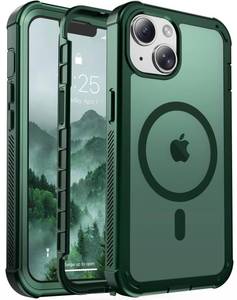 lot 866 image: jaroco Magnetic for iPhone 14 Case, Compatible with MagSafeMilitary Grade Drop ProtectionHeavy Duty ProtectionNon-SlipShockproof 2-Layer Durable Bumper Phone Case 6.1-Forest Green - Retail $15