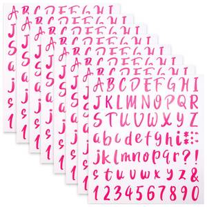 lot 880 image: Mr. Pen- Letter Stickers, 1 Inch, 8 Sheets, 576 pcs, Pink - Retail $4