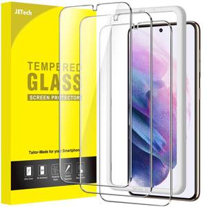 lot 892 image: JETech Screen Protector for Samsung Galaxy S21 5G 6.2-Inch, Tempered Glass Film with Easy Installation Tool, Fingerprint ID Compatible, HD Clear, 3-Pack - Retail $8
