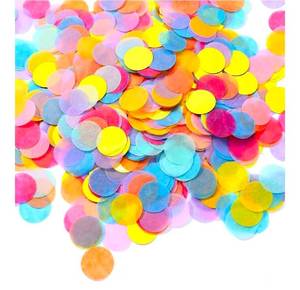 lot 935 image: Outus 1 Inch Multicolor Round Tissue Confetti(8.8oz) - Retail $0