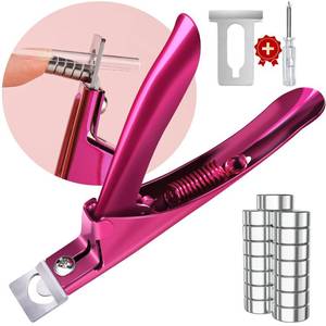 lot 976 image: Violet Red Premium Adjustable Nail Clippers with Magnets Sizers for Acrylic Nails, Stainless Steel Nail Cutter Trimmer for Artificial Fake False Tips Manicure Sharp Blade Clip Tool for Salon Beauty - Retail $7