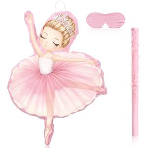 lot 979 image: Threan Princess Pi�ata Fairy Party Decorations Pink Ballet Pi�ata Ballerina, Birthday Game Set Party Supplies for Girl Princess Theme Baby Shower Butterfly Birthday Supplies Decoration (Ballet) - Retail $30