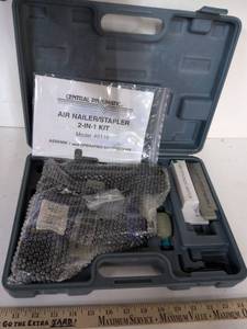 lot 37 image: Central Pneumatic Air NailerStapler 2-in-1 Kit Model 40116