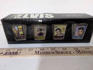 lot 39 image: Elvis 2 fl. oz. Square Shooters Set of Four