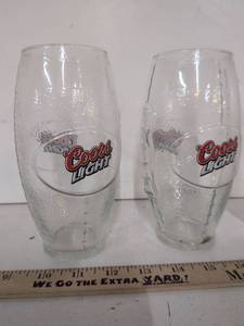 lot 69 image: Coors Light Beer Glasses 4-Pack Pub Glassware