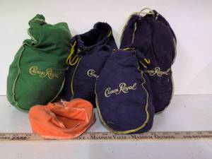 lot 75 image: Crown Royal Drawstring Pouches Large Lot