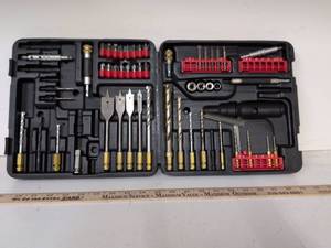 lot 86 image: Craftsman Drill Bit and Driver Bit Set with Case
