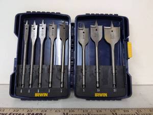 lot 87 image: Irwin 8-Piece Spade Bit Set with Cases