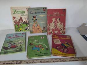 lot 120 image: Walt Disney Productions Childrens Books Lot 6 Titles Bambi Brave Little Tailor 101 Dalmatians
