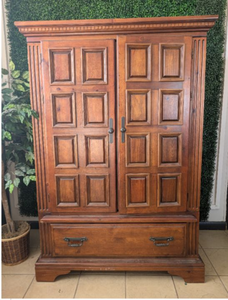 Two-Door Wardrobe Cabinet 24x43x62 in