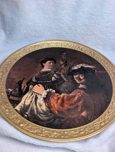 lot 1202 image: Gorham Self-Portrait with Saskia Rembrandt Limited Edition Fine China Plate
