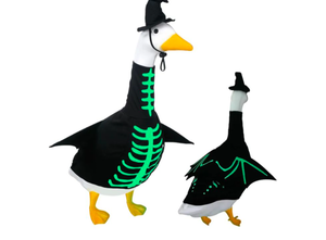 lot 1305 image: Porch Goose Skeleton Costume Hoodie with Glow in the dark design