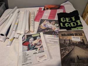 lot 1404 image: Mystery Lot of rolled prints and posters