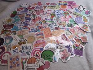 lot 1502 image: Lot of Motivational & Decorative Stickers 100 Pieces Mixed Designs