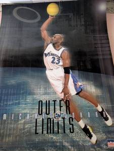 lot 1510 image: Michael Jordan Wizards Outer Limits Wall Art Poster 23