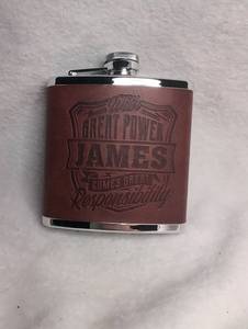 lot 1601 image: James Great Power Comes Great Responsibility Flask - New