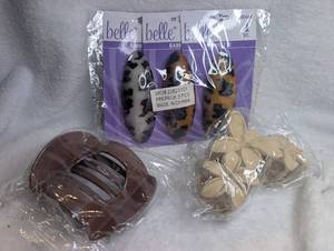 lot 1701 image: Belle Barr Hair Clip Set 3 Pieces -New