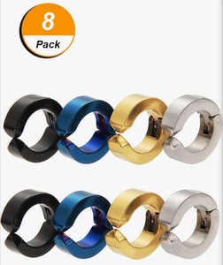 lot 1706 image: Mudder 8 Pieces Non-Piercing Ear Cuffs Women Stainless Steel 4 Colors - New