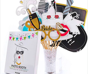 lot 1903 image: KonSait Photo Booth Wedding Props Set 53 Pieces Grab Prop Strike Pose