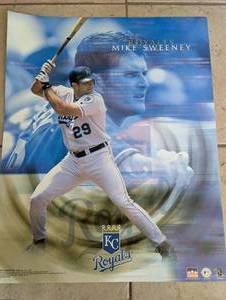 lot 1218 image: Mike Sweeney Kansas City Royals Poster 27 x 41 inches