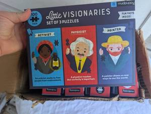 lot 1514 image: Mudpuppy Little Visionaries Set of 5 Puzzles 100 Piece