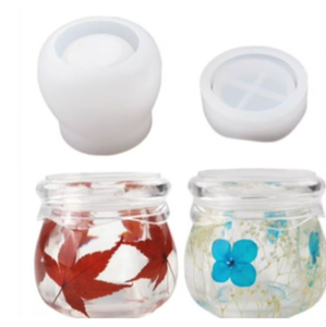 lot 1611 image: Silicone Resin Mold Set Jar with Lid 2-Piece - New