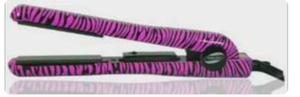 lot 1708 image: Style House Professional Styling Flat Iron Pink Zebra Print - New