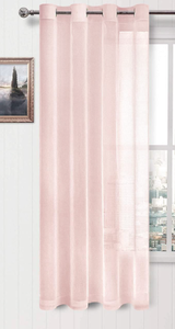 lot 1608 image: Anpark Cotton Sheer Curtain Blush Pink 52x63 - New