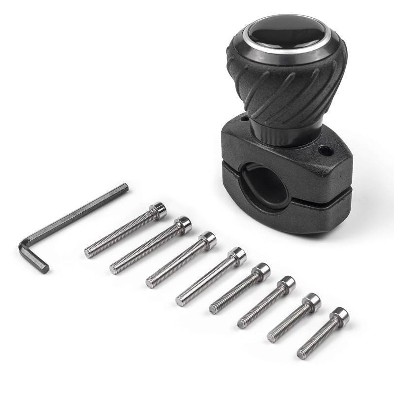 lot 7008 image: Deluxe Steering Wheel Power Handle Spinner Knob - Universal Steering Wheel Fit for Cars, Trucks, Tractors, Mowers, Forklifts, etc - Retail $9