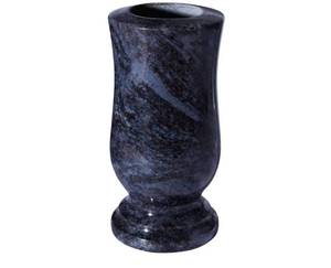lot 5371 image: Cemetery Granite Vase for Grave, Natural Stone Heavy Headstone Flower Holder, 10 Inches Height, 4.7 Inches Diameter - Retail $57