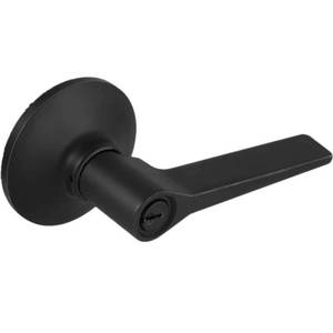 lot 5379 image: Freedom Matte Black Keyed Entry Door Handle - Retail $40
