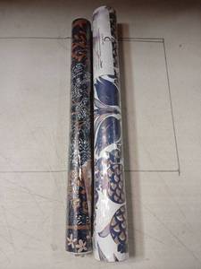 lot 19406 image: 2 Rolls of Self Adhesive Wall Paper Blue Theme
