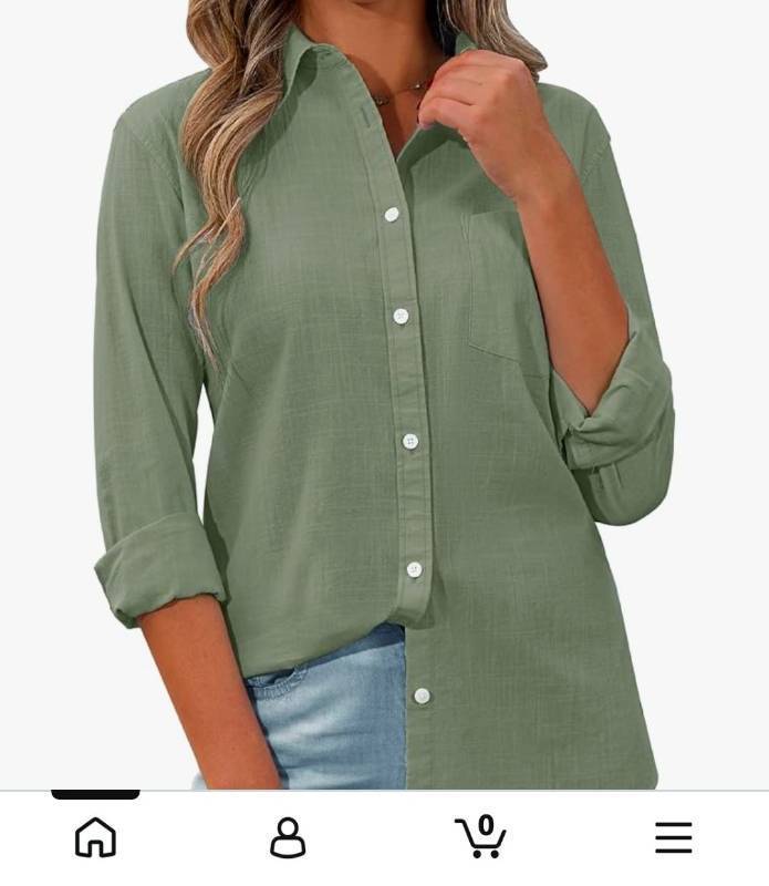 lot 18711 image: Womens Button-Down Collared Shirt size L - Retail $22