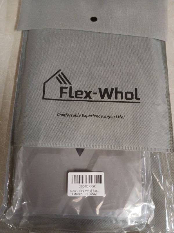 lot 52456 image: Flex-Whol Gray Bathroom Tub Mat