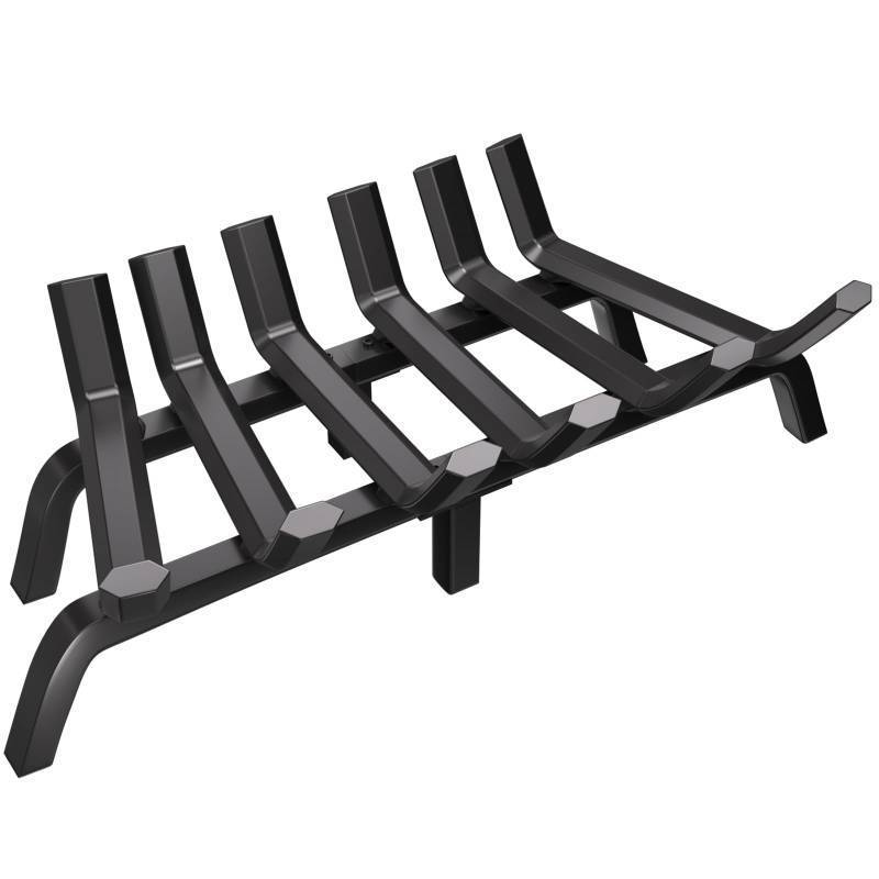 lot 63720 image: AMAGABELI GARDEN & HOME Fireplace Grate Log Holder 24 Inch Firewood Burning Rack Heavy Duty Wrought Iron Solid Steel for Chimney Hearth Fire Pit Outdoor Kindling Tools Wood Stove Accessories