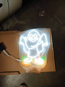 lot 15459 image: Ghost-shaped Neon Sign Light with LED