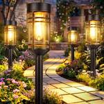 Ollny Solar Pathway Lights Outdoor 8 Packs, Solar Garden Lights IP65 Waterproof, LED Solar Powered Path Light Auto On/Off, Landscape Lighting for Yard Walkway Driveway Porch Outside Decor - Retail: $55