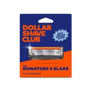 lot 125 image: Box of 4 boxes-  Dollar Shave Club Men s Razor 6-Blade Razor Blade Refills 4 Count - Retail $52