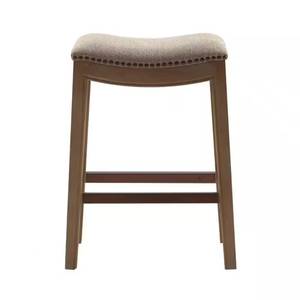lot 1555 image: $104 Nomad 27.36 in. Linen Wood Counter Stool with Saddle