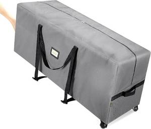 lot 1561 image: BALEINE 7.5 ft Rolling Christmas Tree Storage Bag, 2 Swivel Wheels, 600D