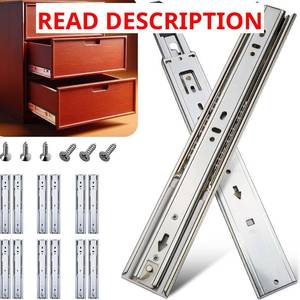 lot 1581 image: $46 18 Inch Soft-Close Drawer Slides, 6 Pairs, Full Extension, 100 lb Capac