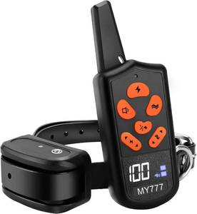 lot 1590 image: Dog Training Collar with Remote Shock, Waterproof E-Collar, 3 Modes, 1600ft