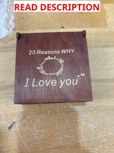 lot 1599 image: Wooden Trinket Box, 20 Reasons Why I Love You