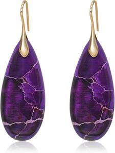 lot 1625 image: Natural Stone Earrings Waterdrop Stone Dangle Earrings for Women