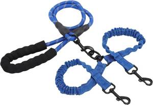 lot 1638 image: Dual Dog Leash for Two Dogs, 360  Tandem, Shock-Absorbing Nylon, Foam Grip