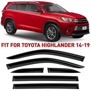 lot 1653 image: $70 Voron Glass Tape-on Rain Guards for Toyota Highlander 2014-2019, 6 Pcs