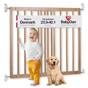 lot 1655 image: $70 BabyDan MultiDan Extendable Stair Gate, Wood, 23.9-40 in Denmark