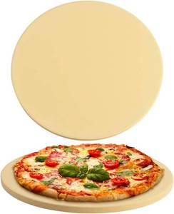 lot 1657 image: homEdge Pizza Stone Set, Heavy Duty Round Cordierite Baking Stone, 15