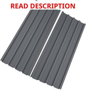 lot 1665 image: $60 Corrugated Galvanized Steel Roof Panels 42.52 16.77 Heavy-Duty Grey 4pc