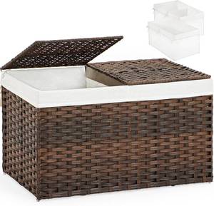 lot 1690 image: $48 SETVSON Storage Basket with Lid, 17.2 Gallon, 22x13x13.8, Foldable Brow